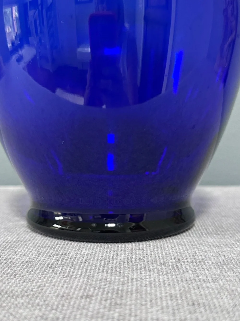 Vintage Cobalt Blue Glass Urn Vase